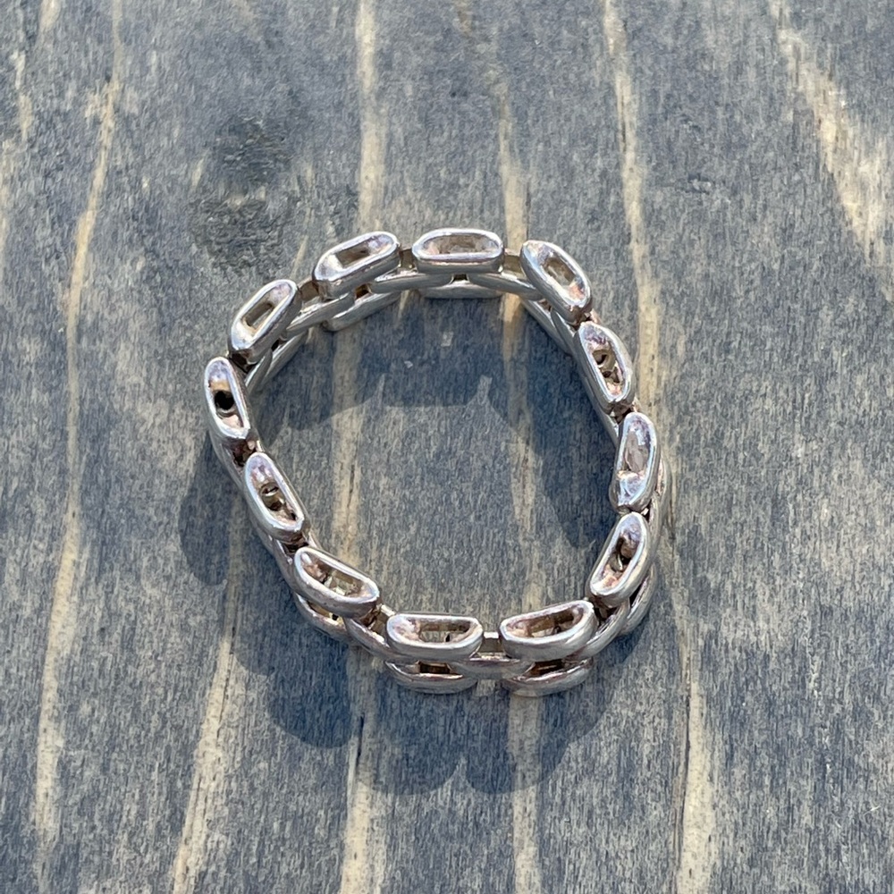 Sterling Silver Link Ring - image 2